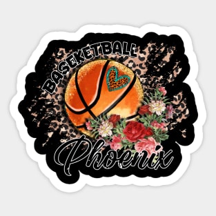 Aesthetic Pattern Phoenix Basketball Gifts Vintage Styles Sticker